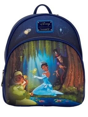 NWT Loungefly Disney Princess & The Frog Tiana Bayou Light Up Mini Backpack